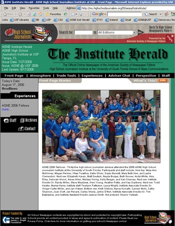 Institute Herald Screenshot